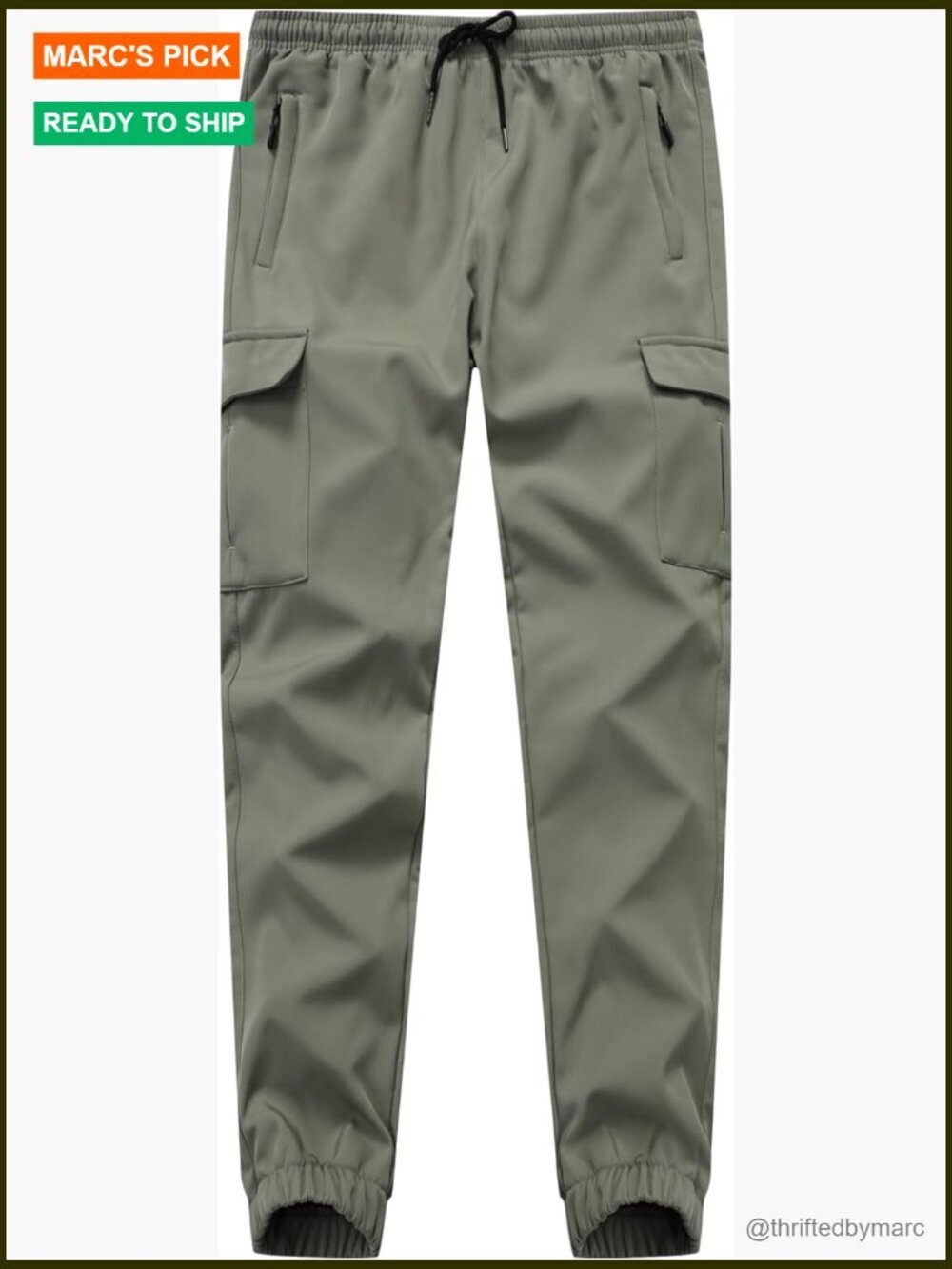 Fleece Lined Snow Pants Cargo Hiking Joggers Outdoor Winter Sweatpants